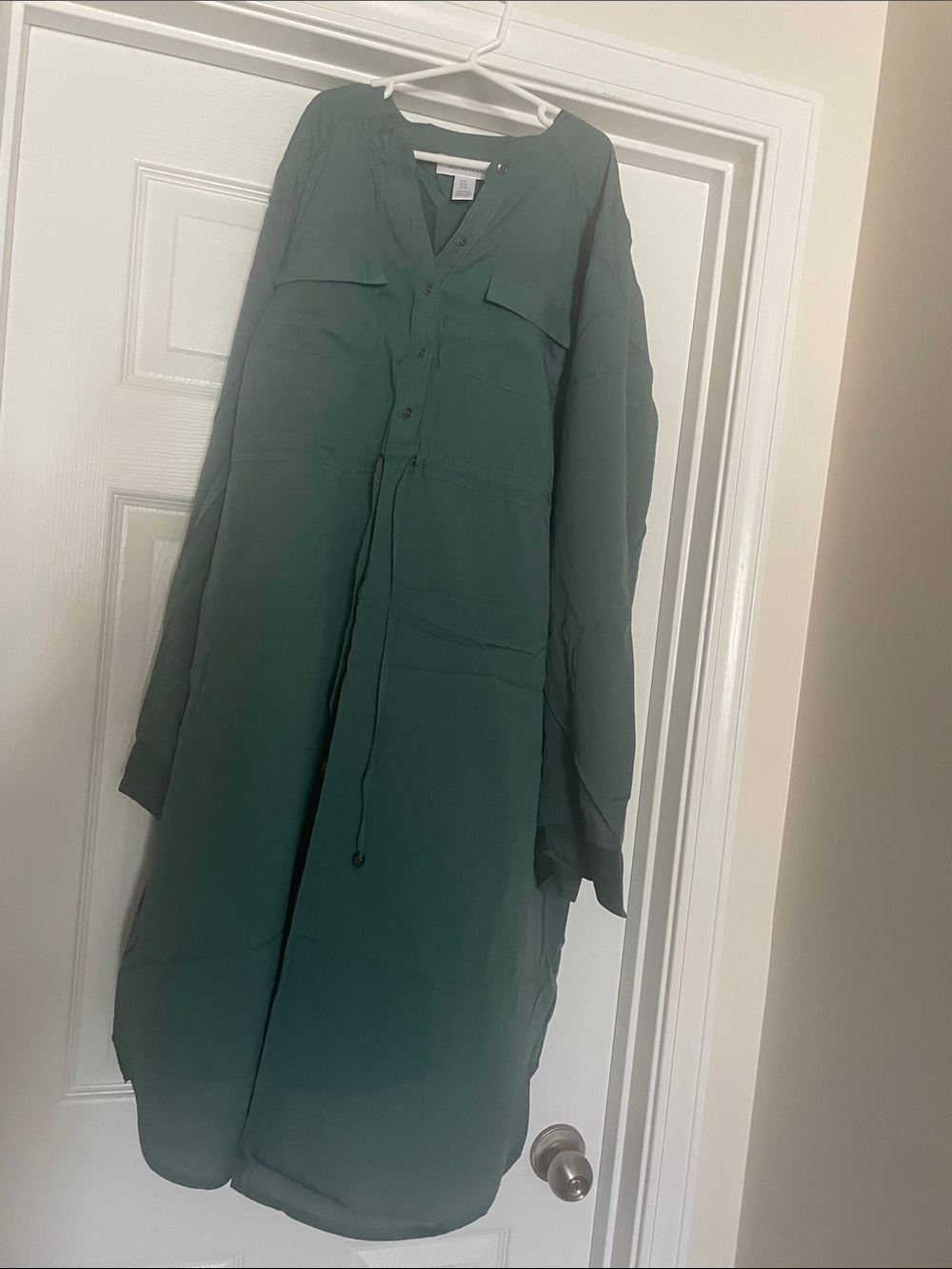 Motherhood Maternity Long Sleeve Maternity Dress in Forest Green